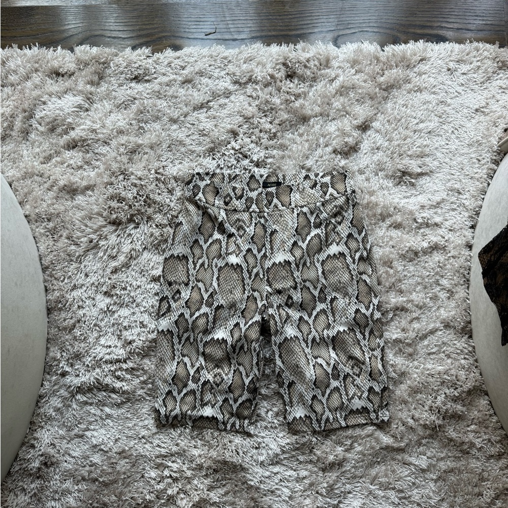 Snake print shorts
